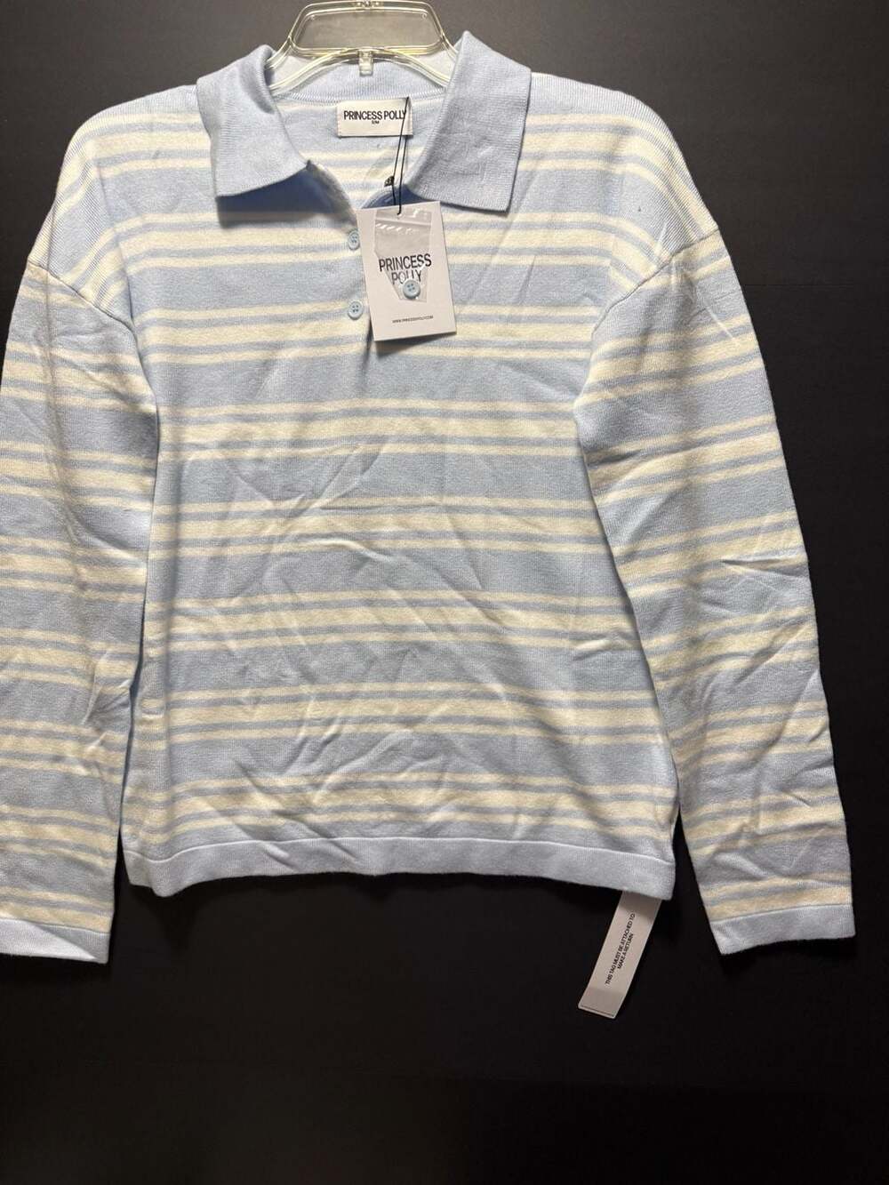 Princess Polly Kerrey Collared Rugby Jersey Blue Stripe